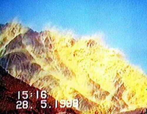 Pakistan's nuclear test at the Chaghi test site in Balochistan