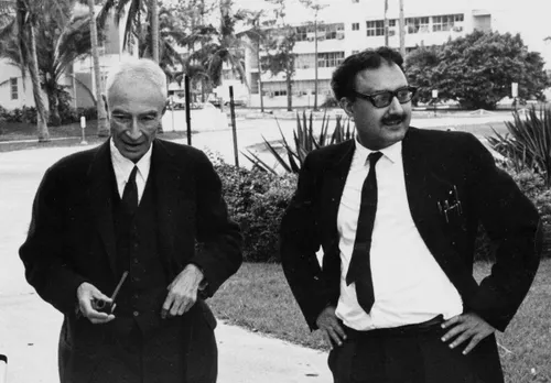 Abdus Salam with Robert Oppenheimer